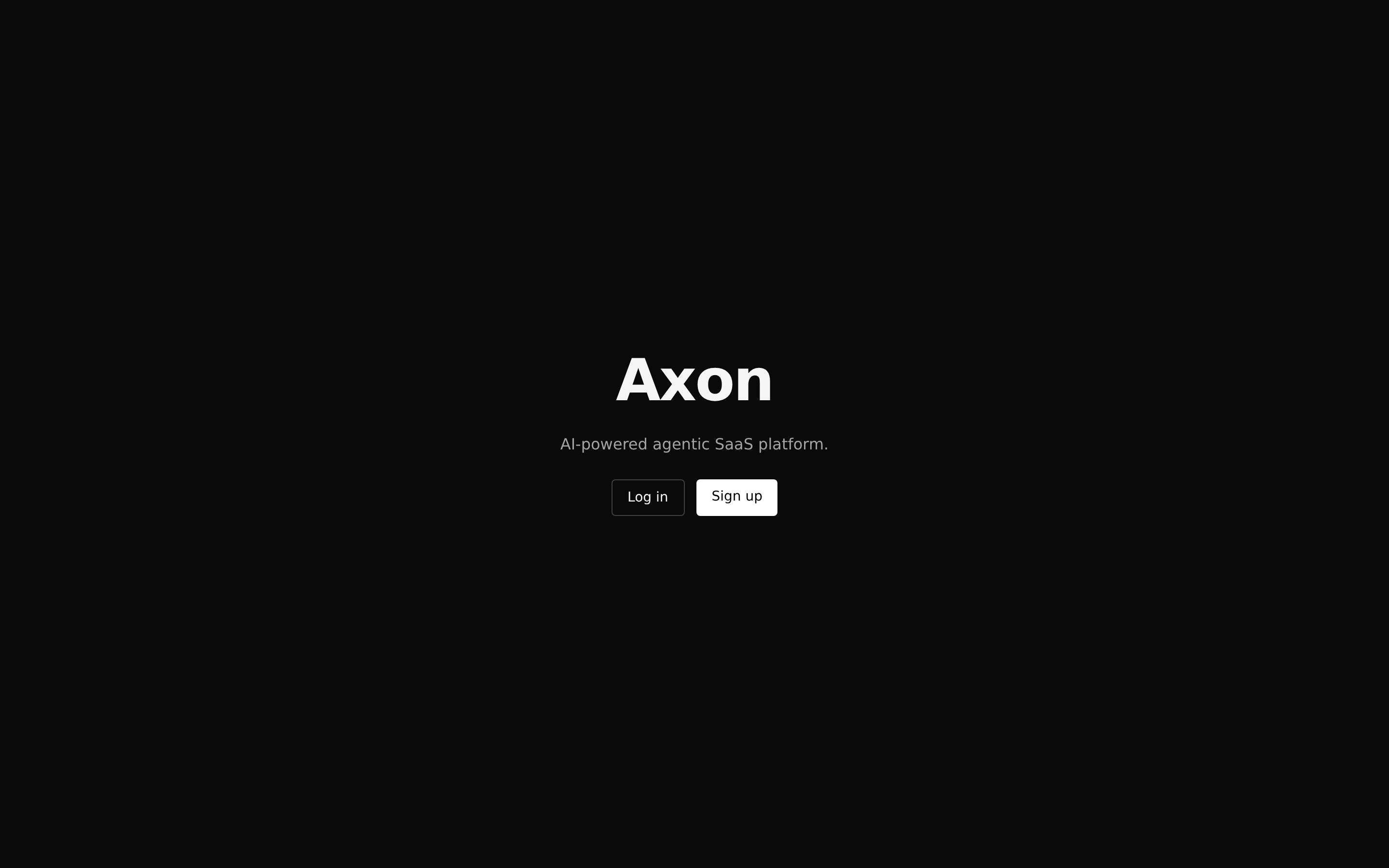 Axon landing page positioning the agentic SaaS for buyers.