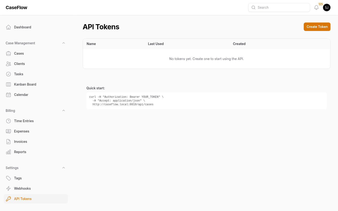 Per-user Sanctum API token management