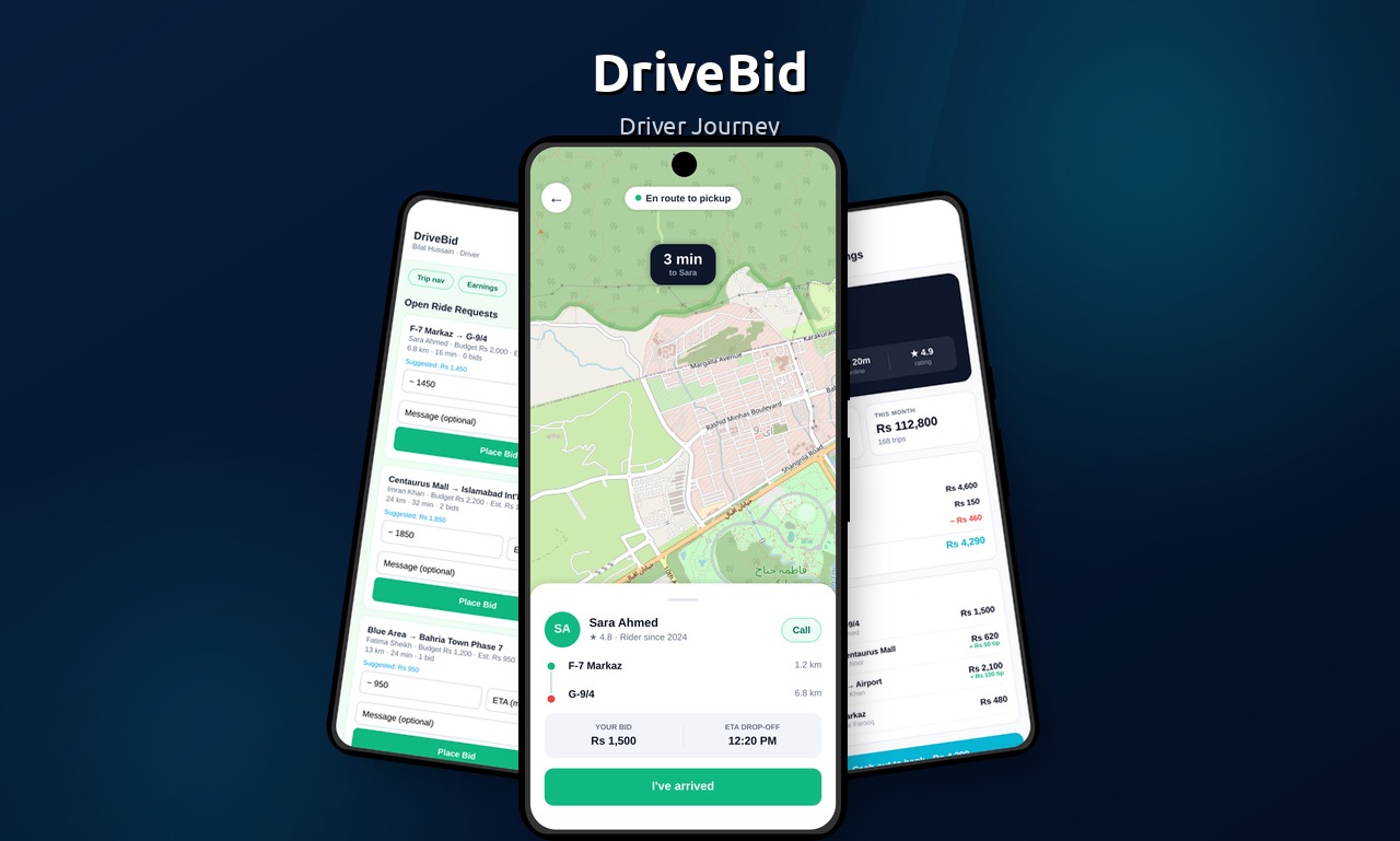 Driver bid submission with rating context