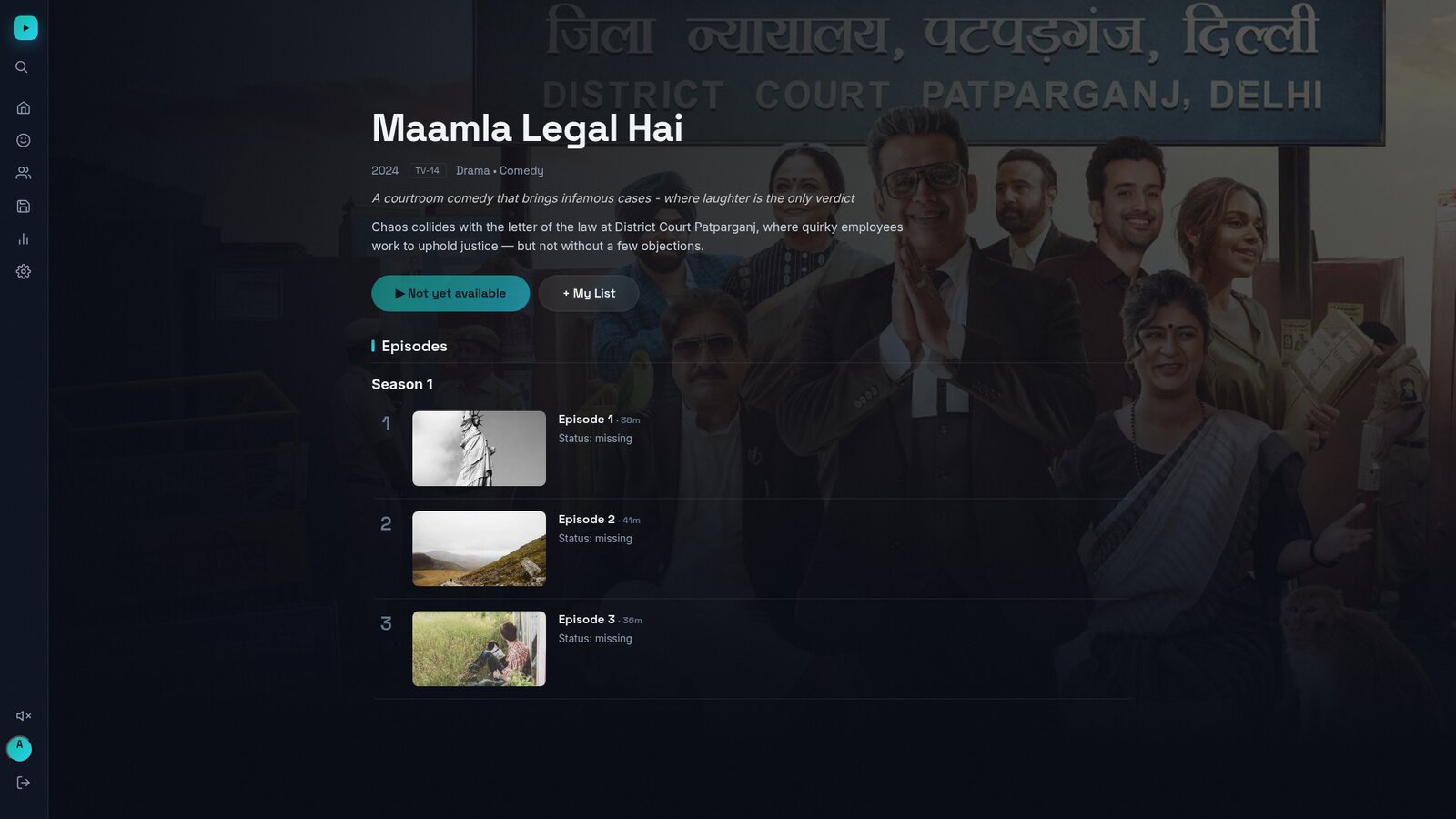 Title detail with resume and variable speed