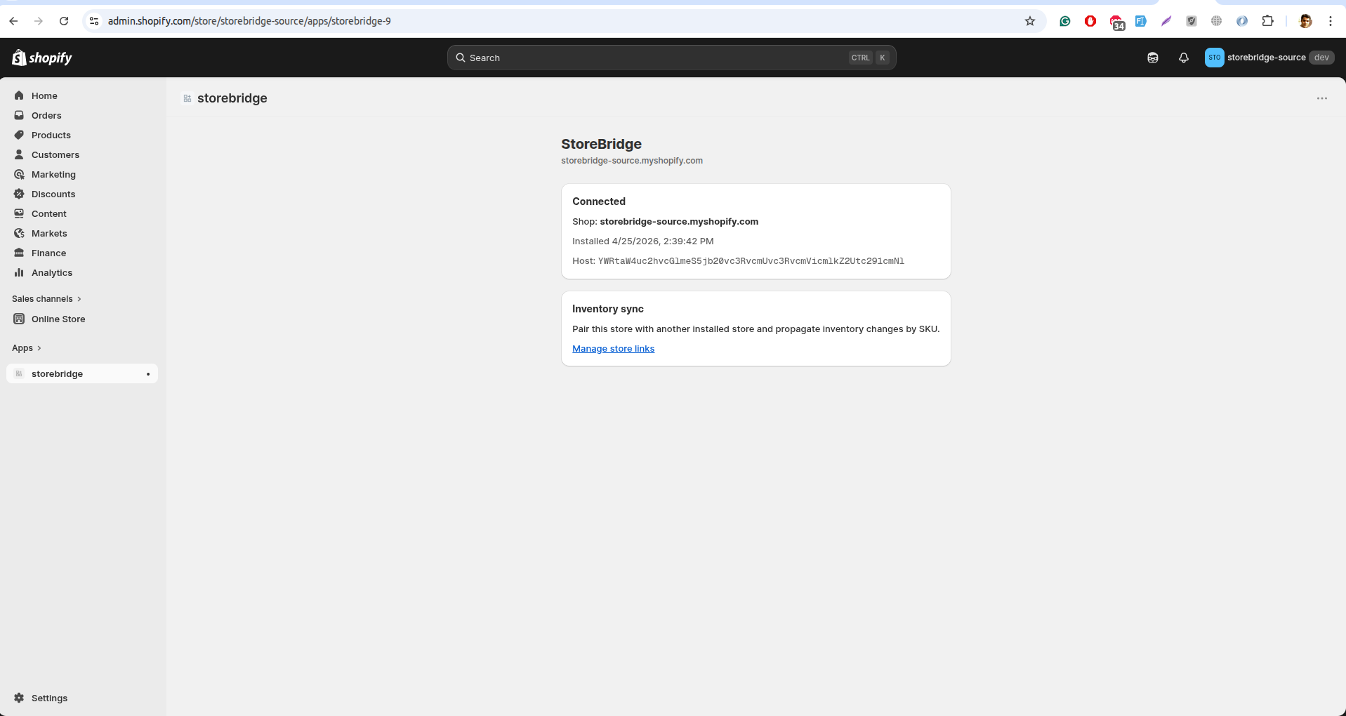 Shopify OAuth scope-grant consent during merchant install.